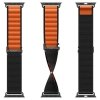 Spigen WBF1 Pasek tkaninowy / opaska materiałowa Apple Watch Ultra 49 mm | Series 11/10 46 mm | 9/8/7/SE 45/44 mm – Czarno-pomarańczowy